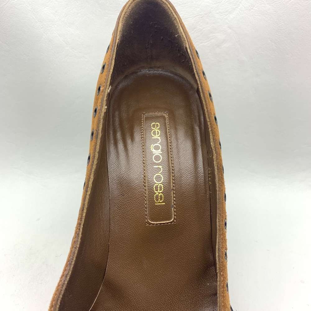 Sergio Rossi Brown Suede Size 8 - Picture 5 of 8